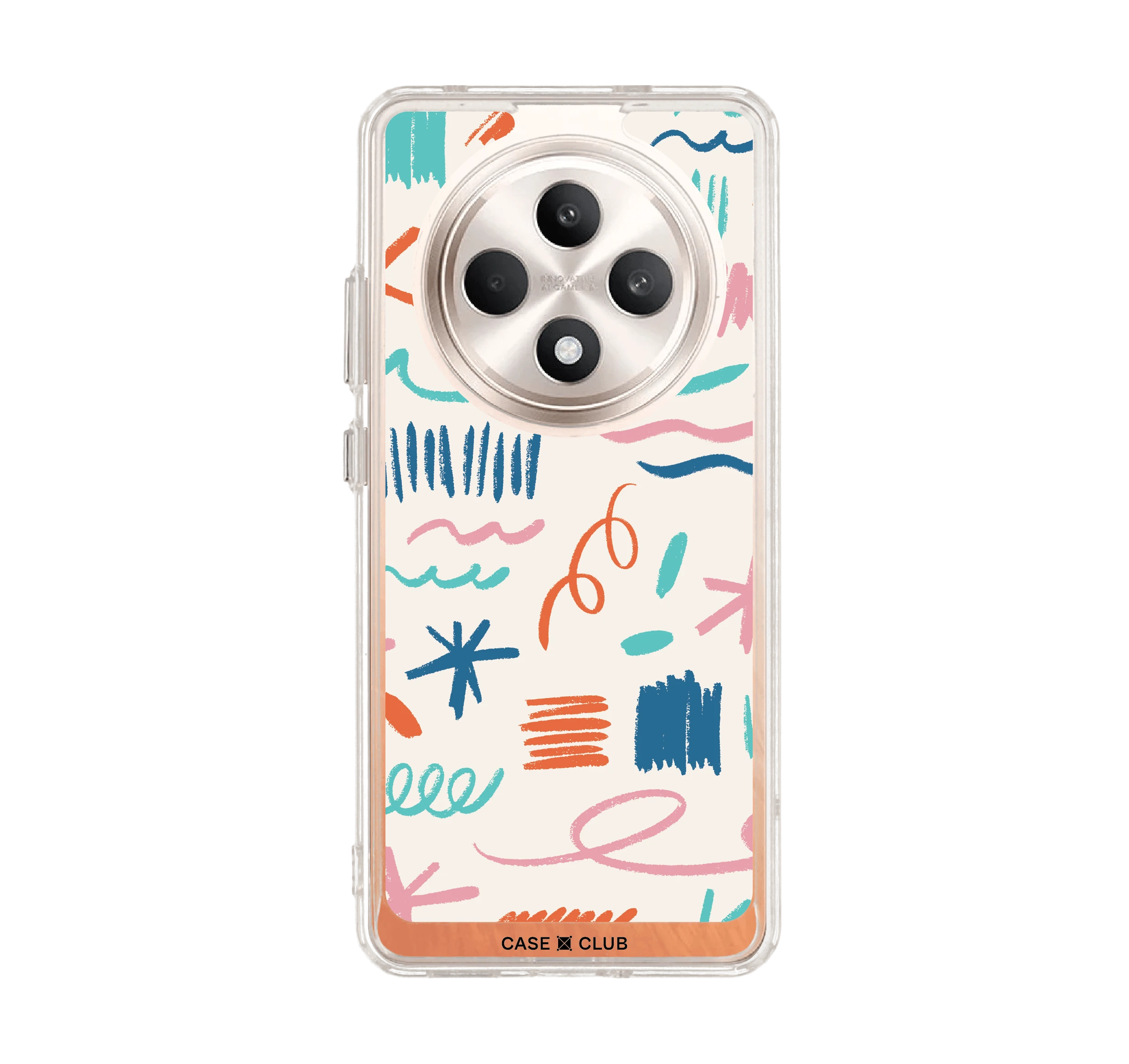 oppo reno 12f clear case cool shade brush